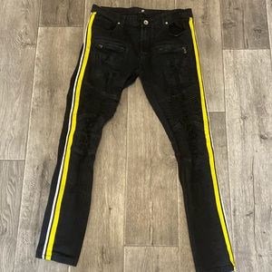 Yellow striped “Bumblebees” Focus Jeans